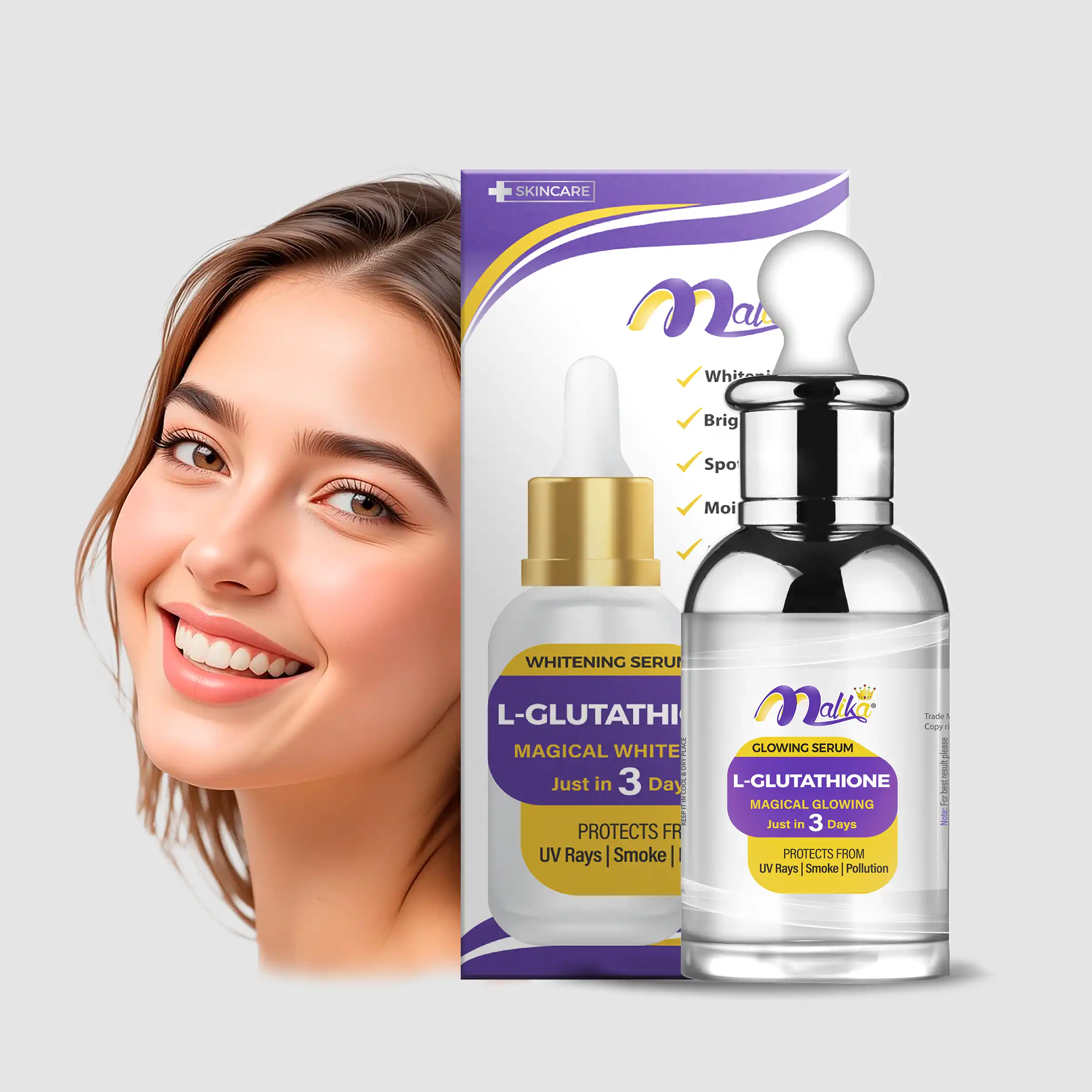 Malika L-Glutathione Glowing Serum - Image 5