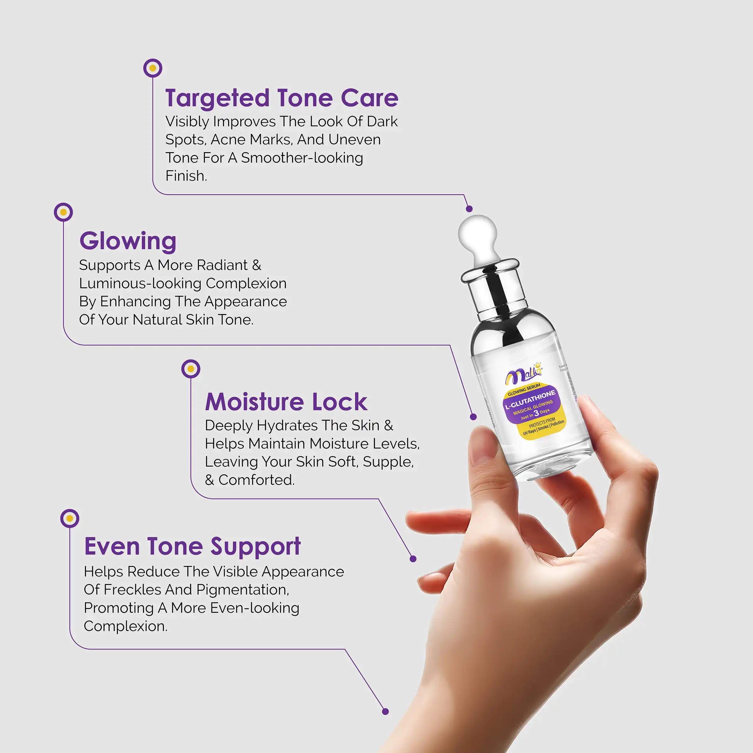 Malika L-Glutathione Glowing Serum - Image 7
