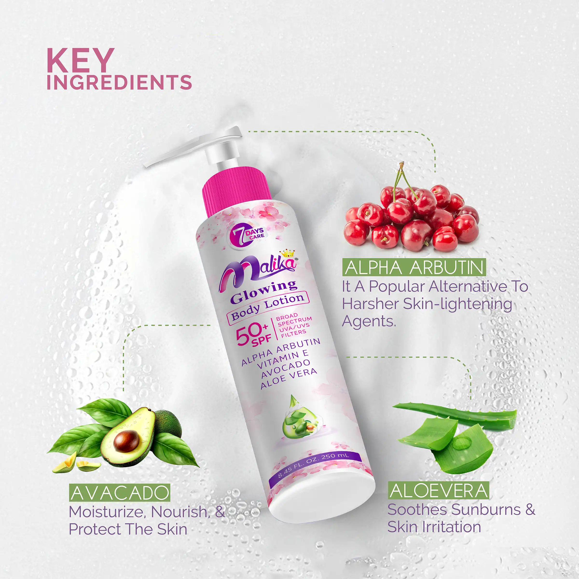 Malika GLOWING Face & Body Lotion - Image 6