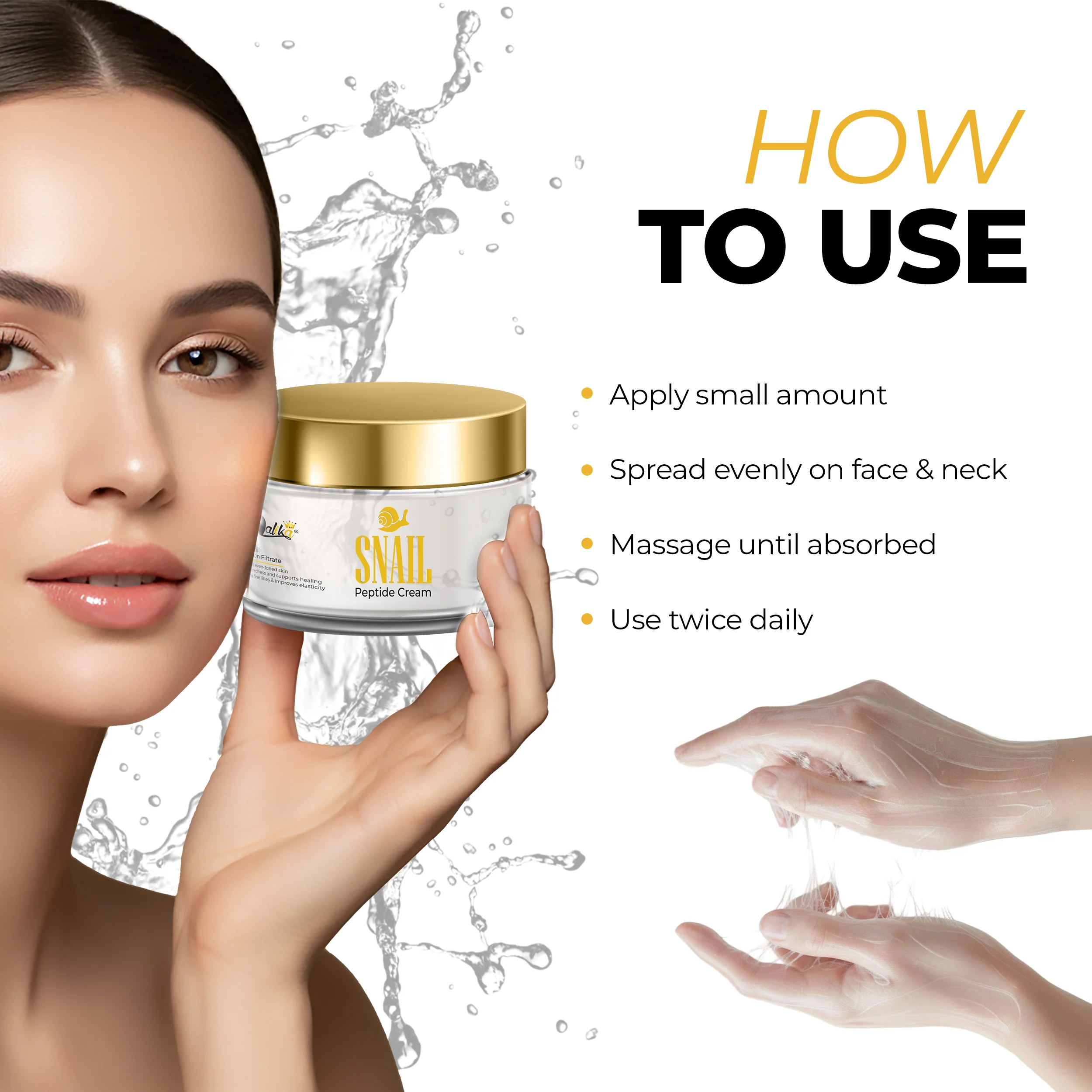 Snail Peptide Cream - 92% Snail Secretion Filterate - Image 5
