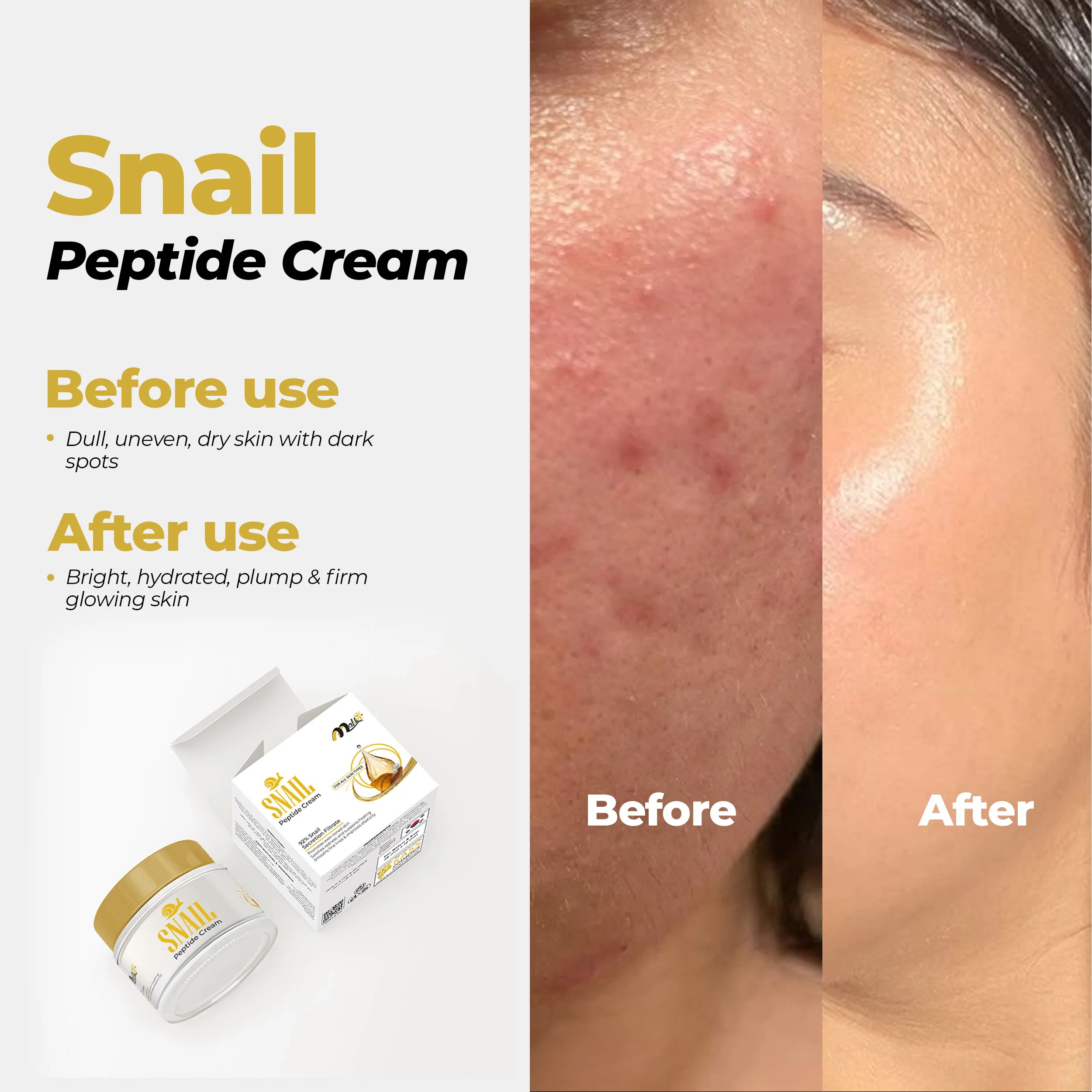 Snail Peptide Cream - 92% Snail Secretion Filterate - Image 6