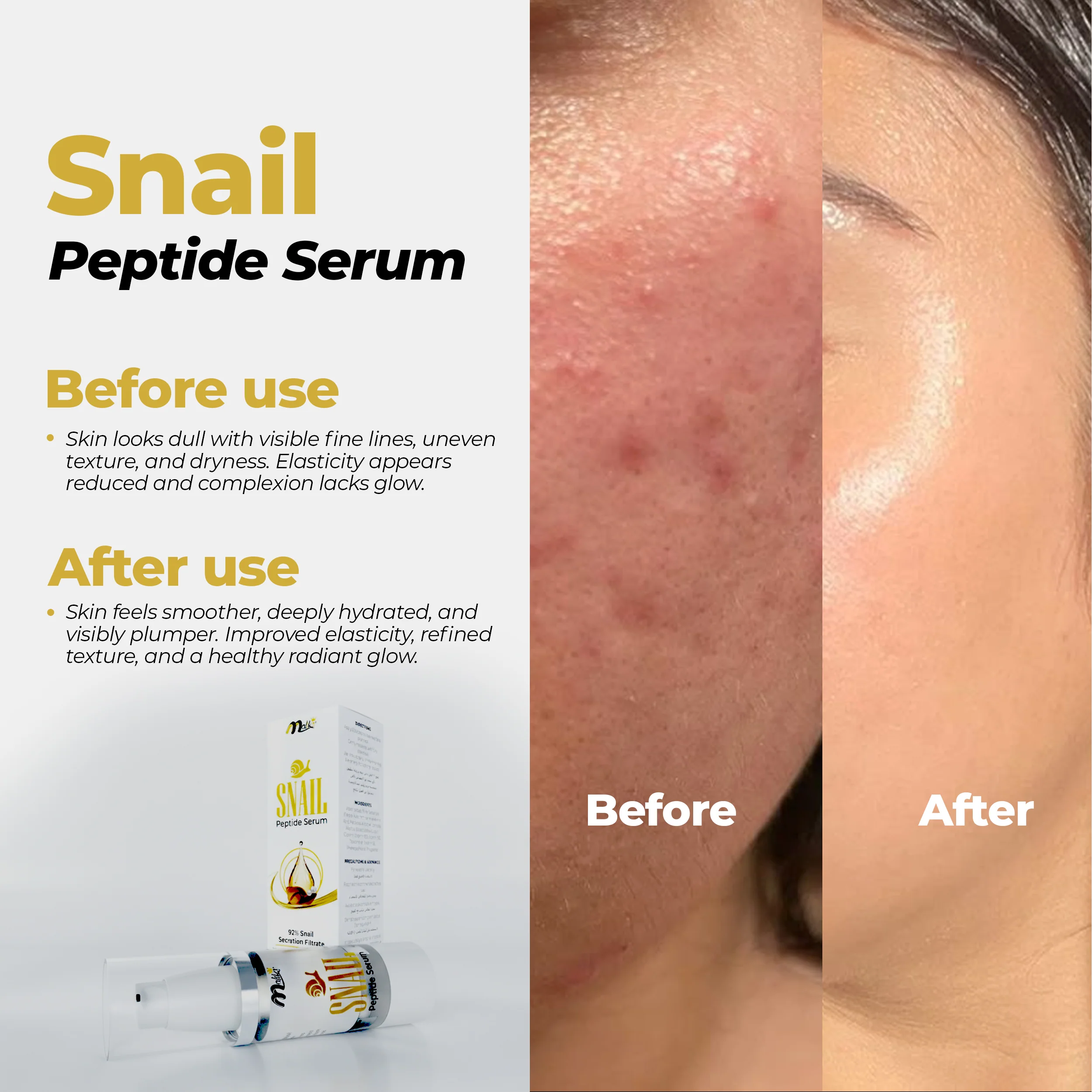 Snail Peptide Serum - 92% Snail Secretion Filtrate - Image 5